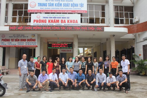 Đoàn công tác của Trung tâm Kiểm soát bệnh tật tỉnh Phú Thọ và tỉnh Vĩnh Phúc thăm và học tập...