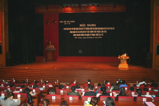 Sở Y tế Bắc Giang: Hội nghị phổ biến một số văn bản của Bộ Y tế hướng dẫn thi hành Nghị định số...