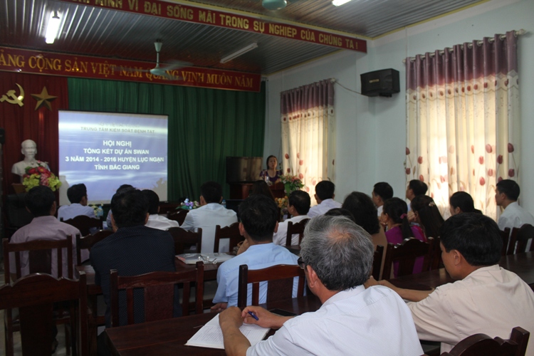 Trung tâm Kiểm soát bệnh tật tổ chức Hội nghị tổng kết dự án Swan 2014-2016 tại huyện Lục Ngạn