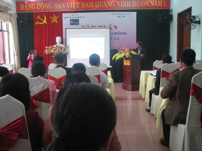Sở Y tế Bắc Giang tổ chức lớp Tập huần về Phòng chống tác hại thuốc lá